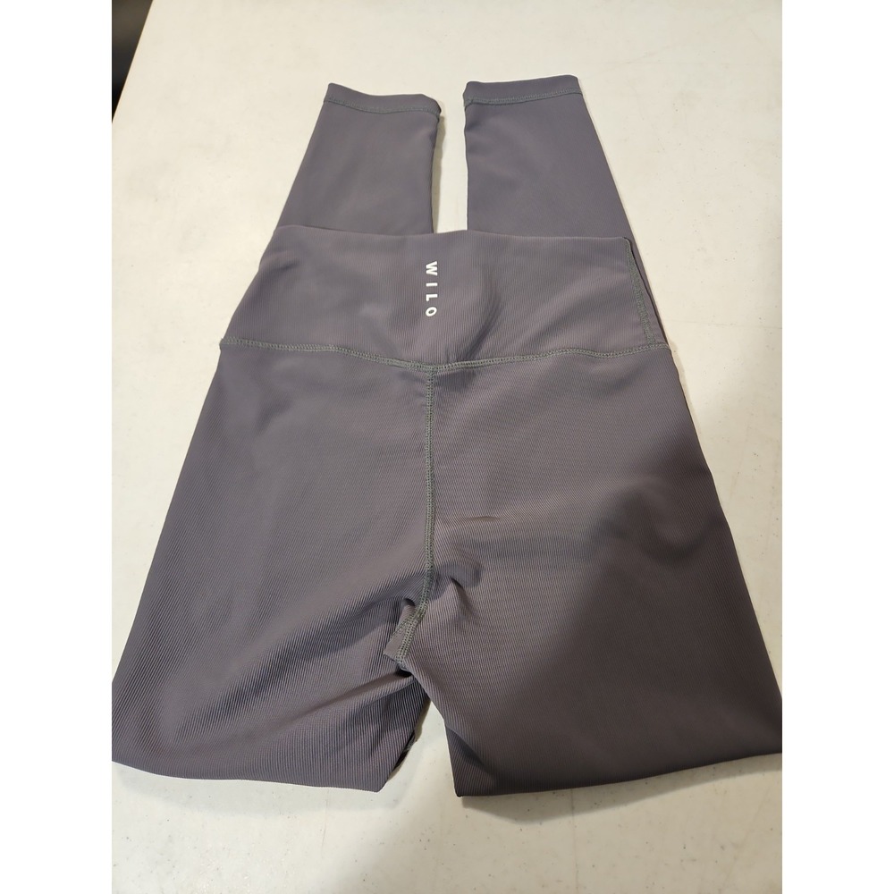 Wilo The Label Leggings 25"Wx23"L Ribbed Small Gray (1880
